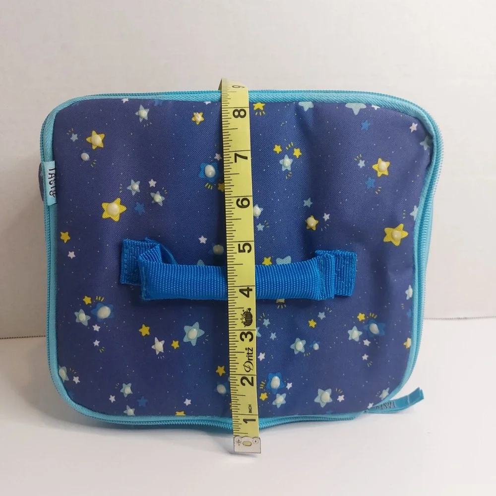 Tasty Glow in the Dark Double Decker Insulated Lunch Box Blue Stars New